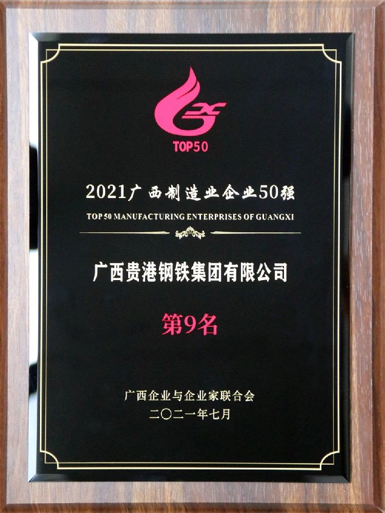 2021年廣西制造業(yè)企業(yè)50強第9名.jpg